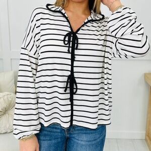 Striped Black and White Blouse